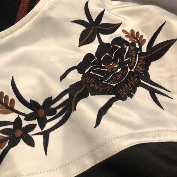 RARE- Satin Frye Embroidered Bomber - Picture 5 of 5